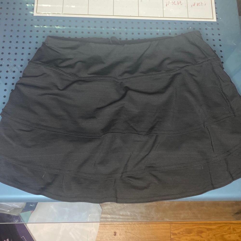 Altheta black tennis Skort! Key /money zipper in back!
